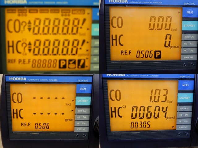 HORIBA CO HC 自動車排気ガステスター 新規校正証書付 MEXA-３２４L 認証工場基準工具 排ガステスター 堀場の画像6