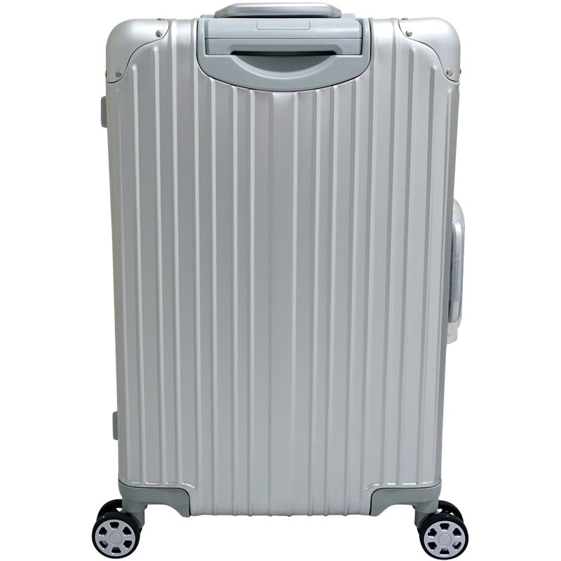 アルミニウム製スーツケース 色シルバー Mサイズ 55L 24インチ 日本製ダブルキャスター TSAロック採用 キャリーケース 旅行かばん_画像3