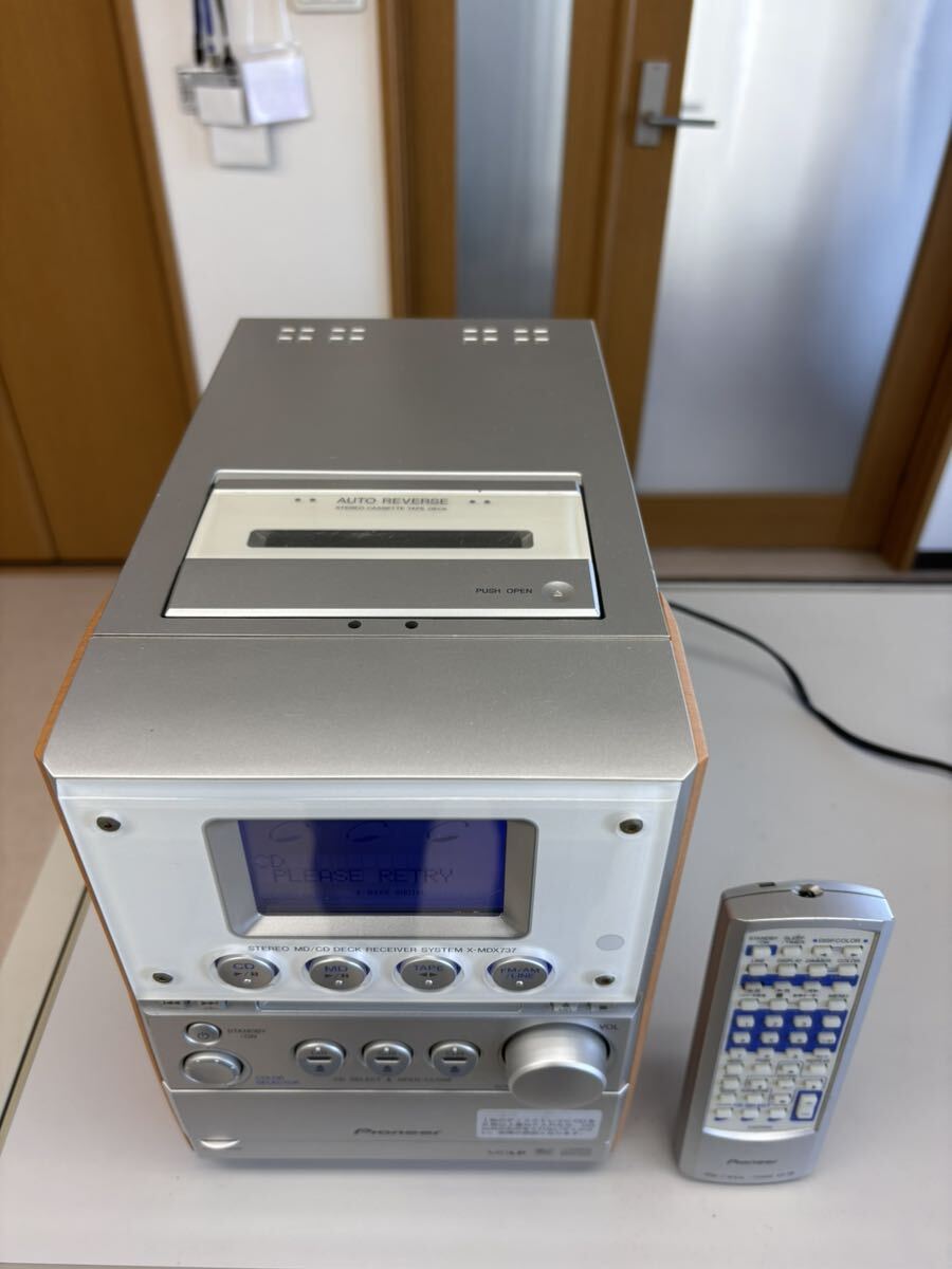 Pioneer パイオニア　オーディオ　ステレオ　コンポ　アンプ　3CDチェンジャー　カセットテープ　MD AM FMラジオチューナー　DJ MIXテープ_画像2