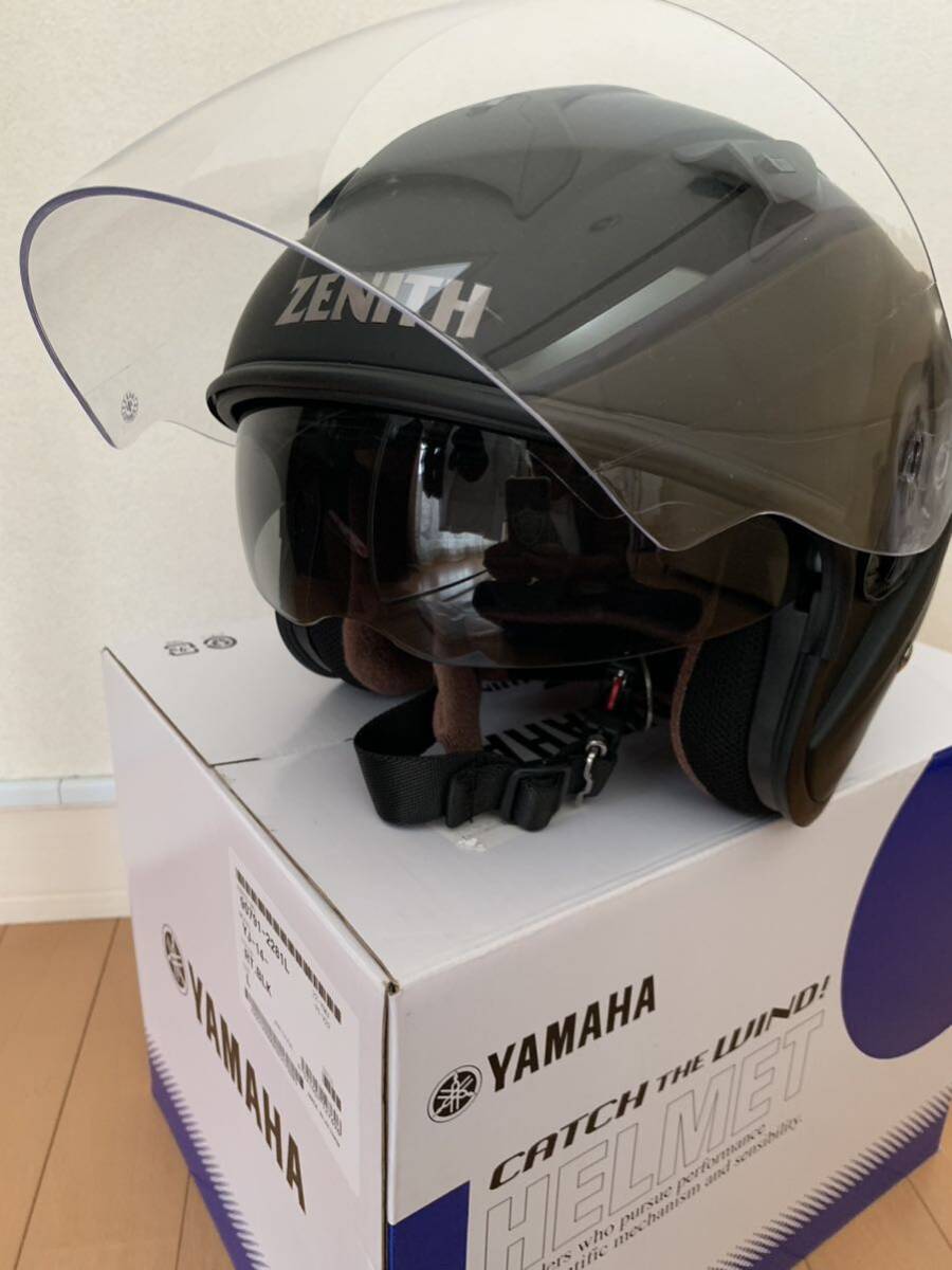 ジェットヘルメット　YAMAHA ZENITH YJ-14 マッドブラック　Lサイズ　_画像2