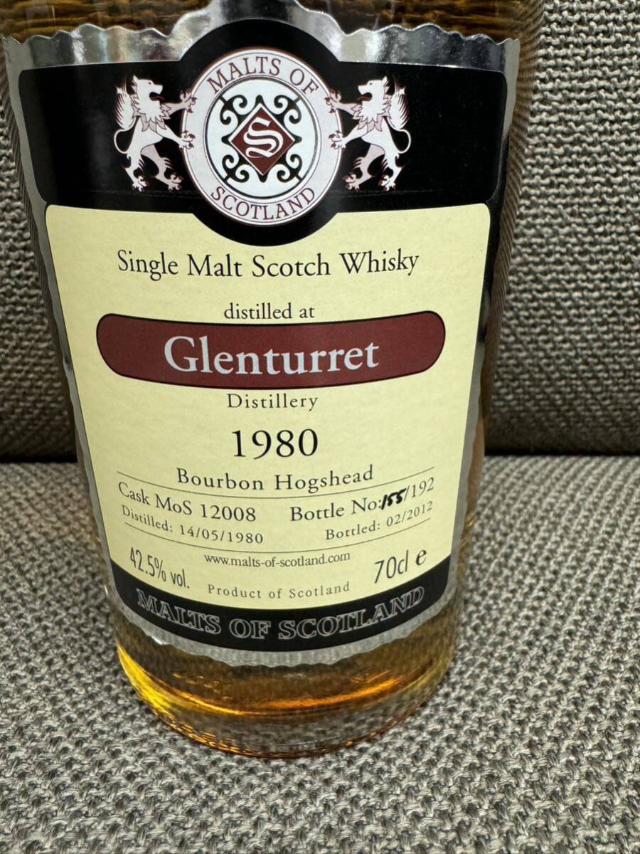 グレンタレット Malts Of Scotland 1980-2012 700ml 42.5% Glenturret バーボンホグスヘッドの画像3