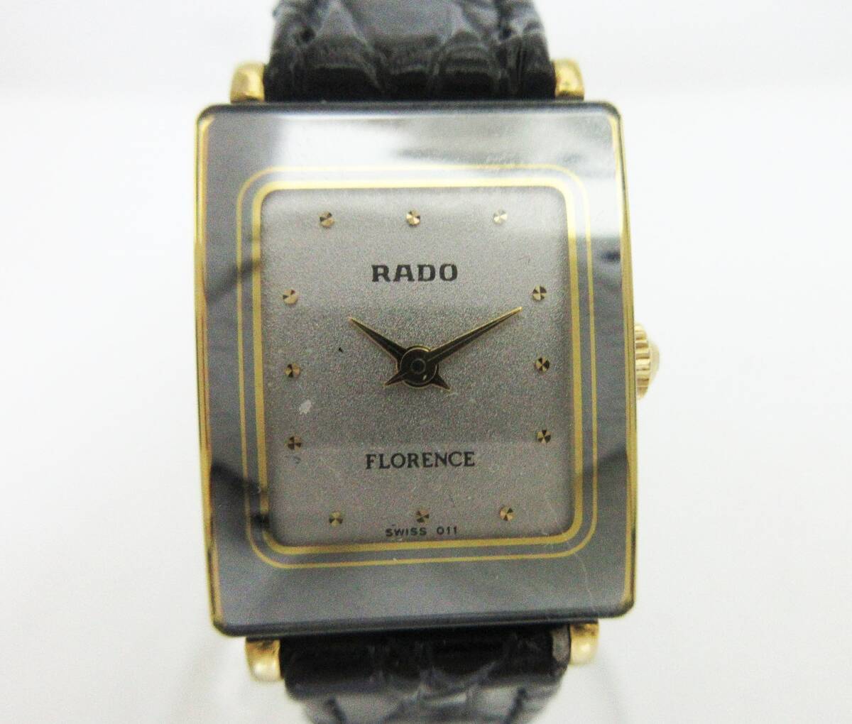 C59【レディース腕時計】RADO FLORENCE 153.3606.2 N★ラドー フローレンス★レザーベルト★装飾品★クォーツ腕時計★電池交換済み★中古★_画像2