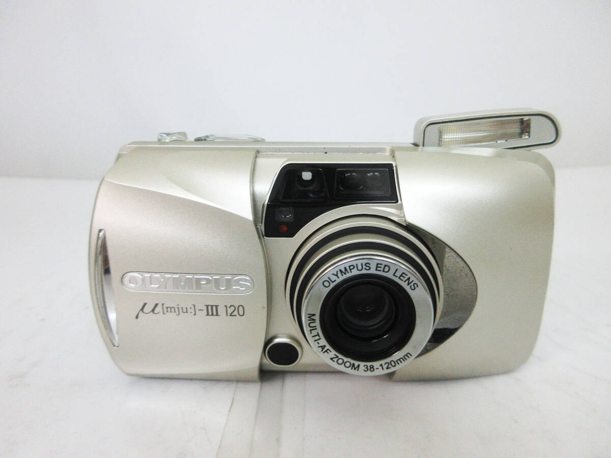 SH6014【ビンテージ カメラ】OLYMPUS μ-Ⅲ 120★オリンパス コンパクトルカメラ★フィルムカメラ★現状品★_画像1