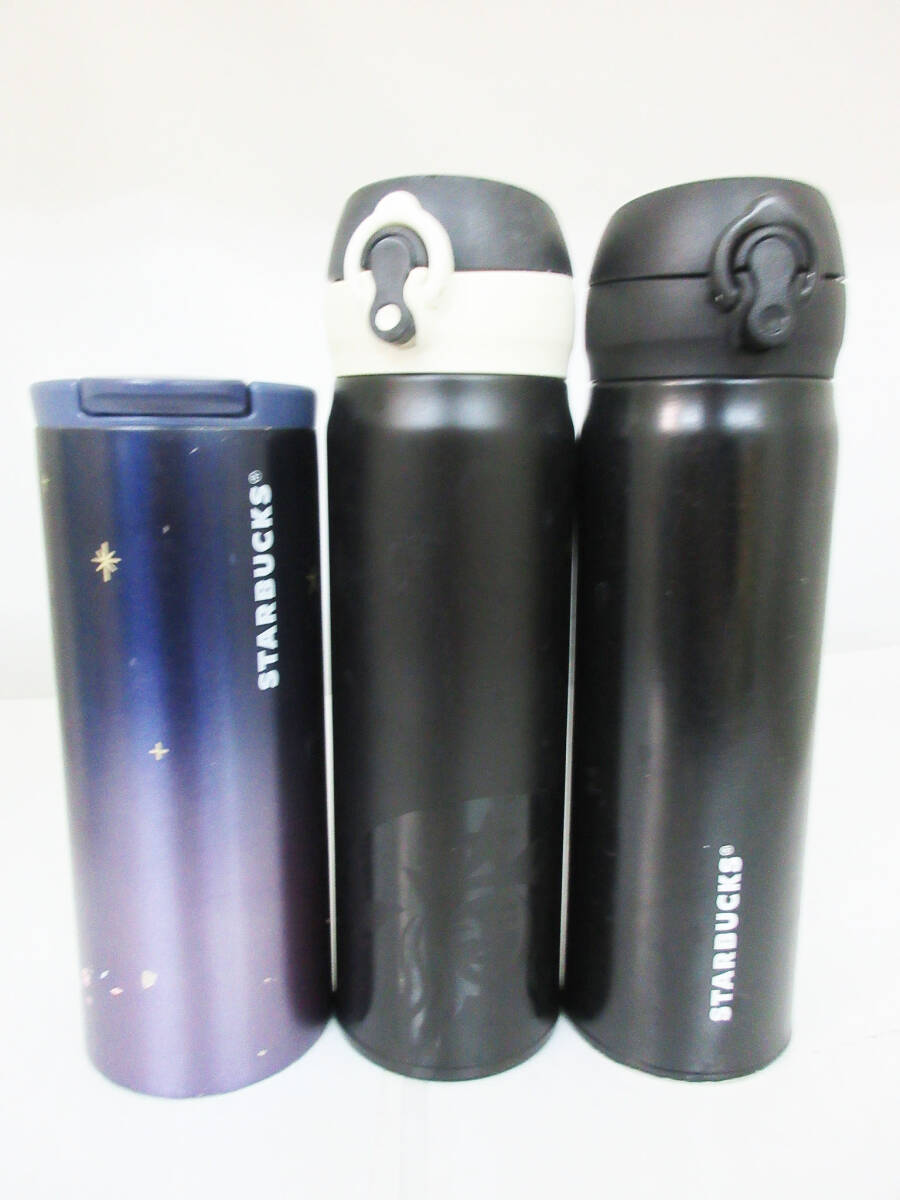 N8924【タンブラー】スターバックス 3本★12oz 355ml★Starbucks Coffee×サーモス JNL-500SB 真空断熱 ケータイタンブラー 500ml★中古_画像1