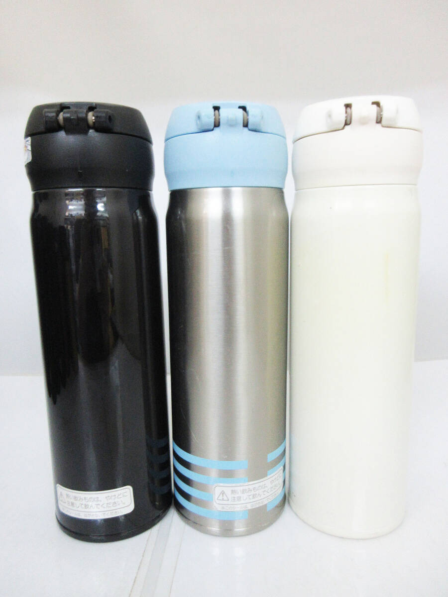 N8926【水筒】3本★サーモス THERMOS★JNL-500 JNL-502 JNL-503　500ml/0.5L★直飲み 真空断熱ケータイマグ★中古_画像2