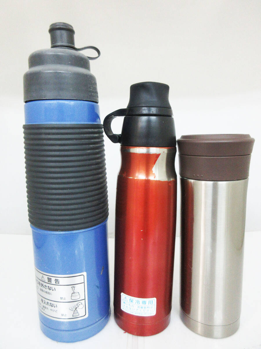 N8948【水筒】3本★サーモス THERMOS★FBE-1000F 1000ml/1L★FFD-500 TCMK-500 500ml/5L★ウォーターボトル ステンレスボトル★中古_画像2