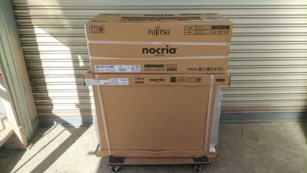 ■富士通ゼネラル FUJITSU nocria ルームエアコン 主に23畳用 冷房 暖房 冷媒R32 7.1kw AS-V711L2W E003198 2021年製モデル 未使用品■Y_画像1