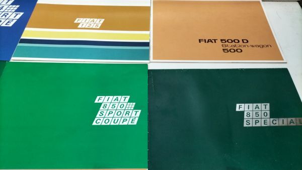 #FIAT Fiat 124 125 500 600 850 X1/9 English version catalog pamphlet Italy printing foreign automobile old car .. less together 9 pcs. set #Y④