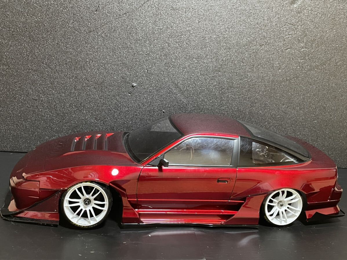 ReveD　wisteria180SX レーヴディRCボディ reve d エアブラシ塗装reve dミラー付きSHOW UPカラーラジドリ ヨコモ パンドラ NISSAN _画像3