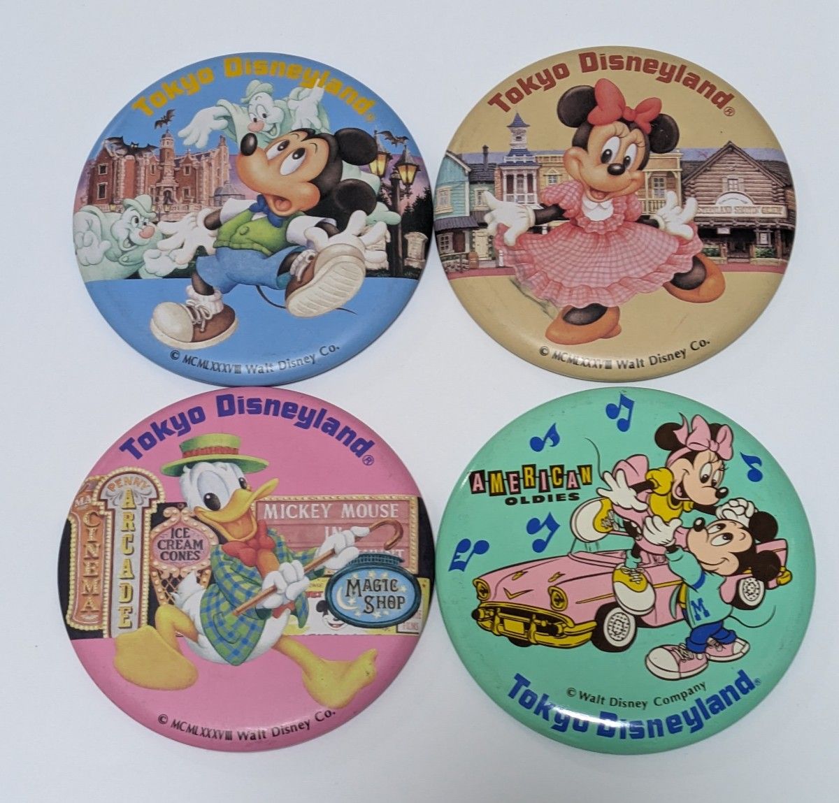 東京ディズニーランド 缶バッジ 初期 昭和レトロ ビンテージ 東京ディズニーランド 缶バッジ 初期 昭和レトロ ビンテージ