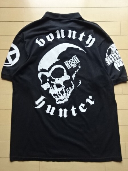 【BOUNTY HUNTER】半袖 ポロシャツ ブラック SIZE:MEDIUM (バウンティーハンター,BXH)_画像3