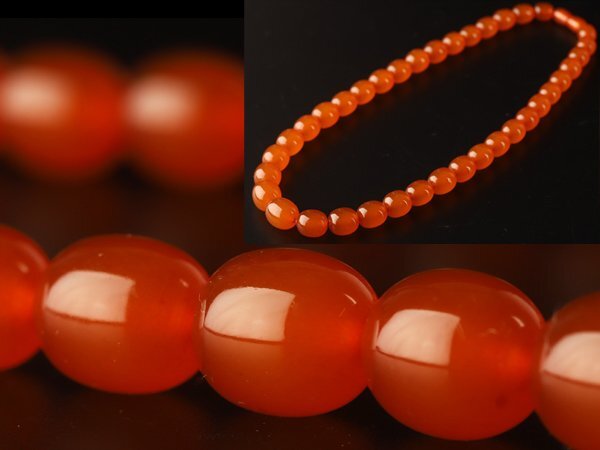 [.] amber structure necklace length 45cm KV796