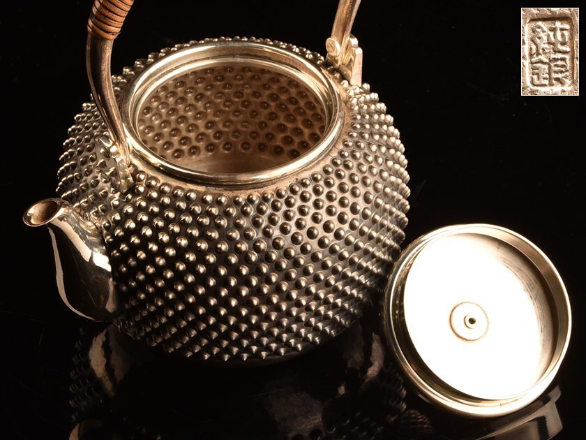 [.]. чайная посуда оригинальный серебряный . удар горячая вода . серебряный бутылка масса 555g с ящиком TS502