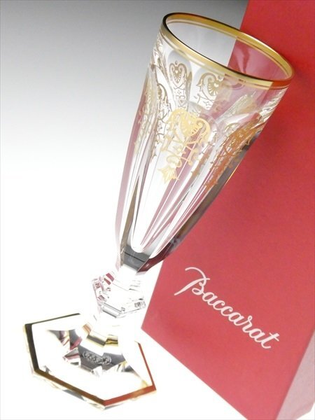 N685 Baccarat バカラ クリスタル 高級シリーズ アルクール エンパイア 金彩 シャンパングラス シャンパンフルートの画像1