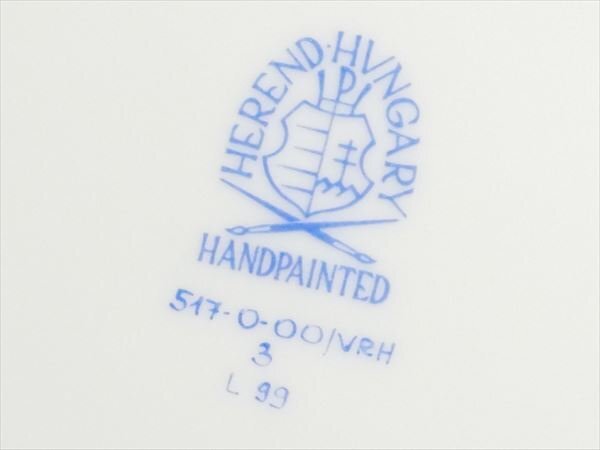k389 HEREND ヘレンド ウィーンの薔薇 トリオ カップ＆ソーサー＆プレート_画像8