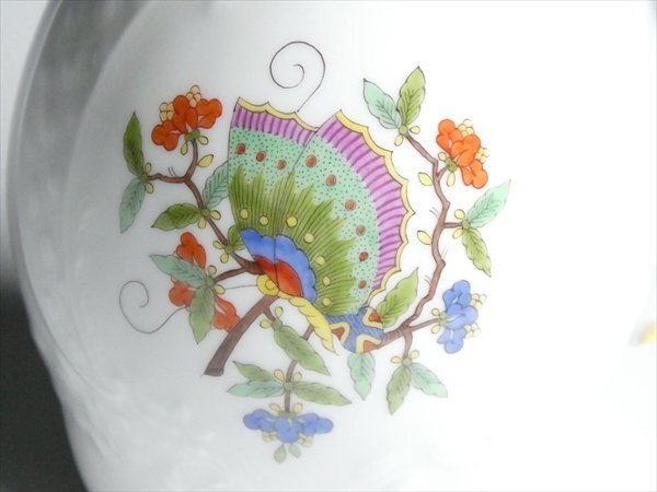 n822 Meissen マイセン 高級シリーズ マルセイユ レリーフ シノワズリ チャイニーズバタフライ ① ポット_画像5