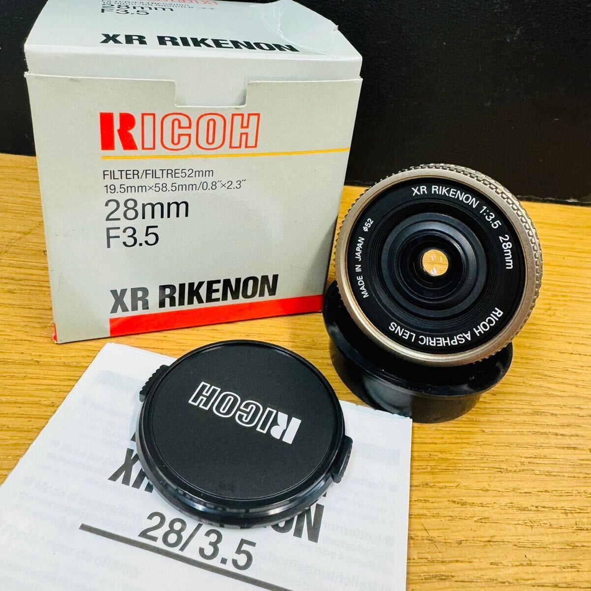 保管品 Richo XR Rikenon 28mm F3.5 単焦点レンズ NN1744_画像1