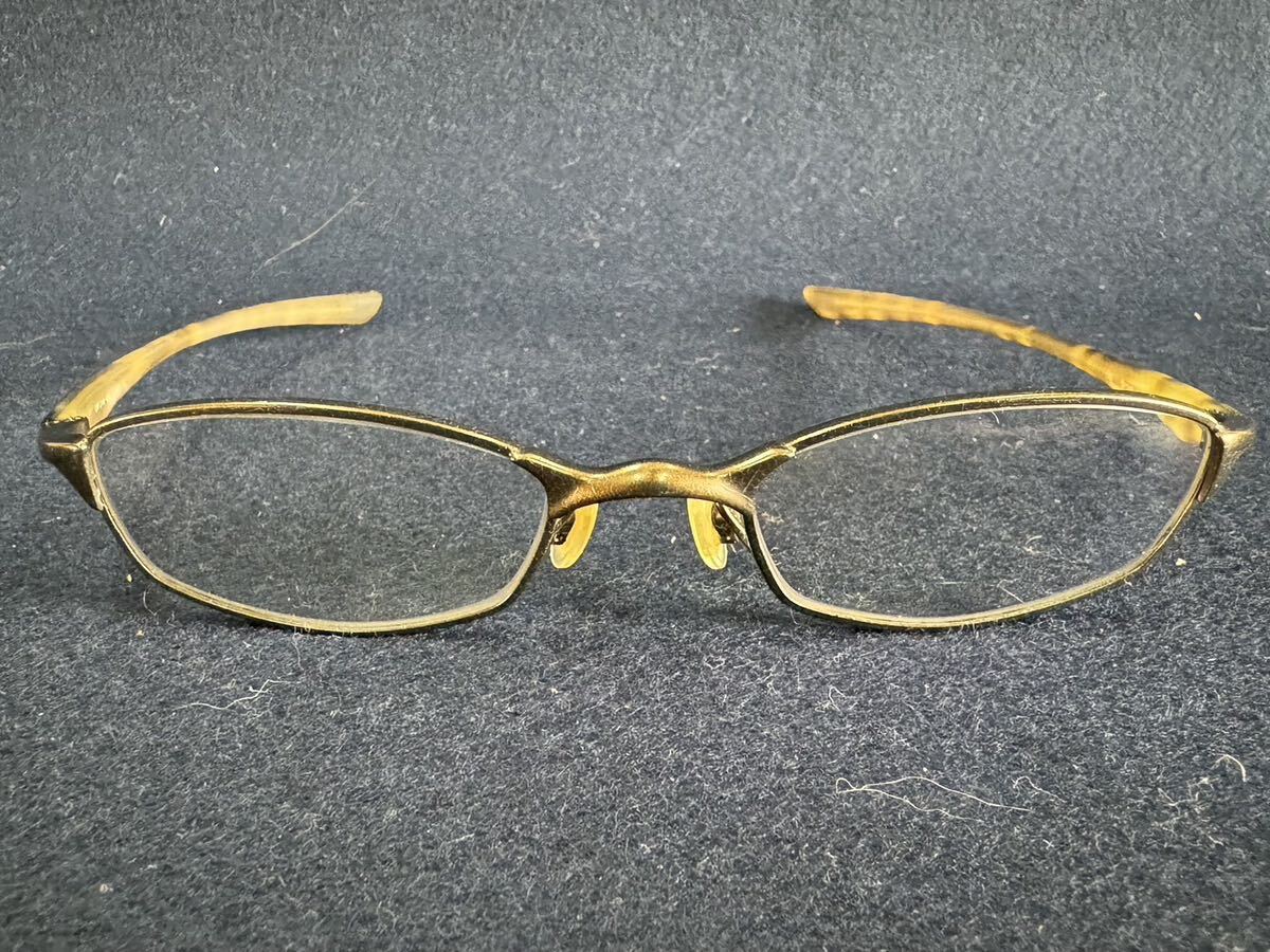 1円スタートOAKLEY off Line Brown 11-724 鼈甲風 オークリー 度入りレンズ メガネフレーム取り / 現状渡しの画像2