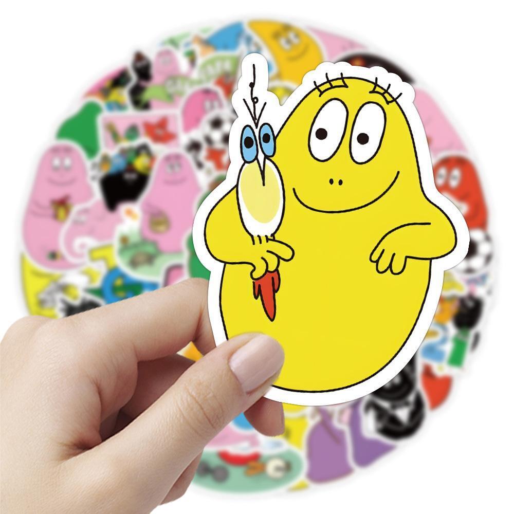 バーバパパ ステッカー 52枚セット BARBAPAPA 絵本 海外 児童文学 児童書 子供 幼児 アニメ キャラクター PVC 防水 シールの画像4