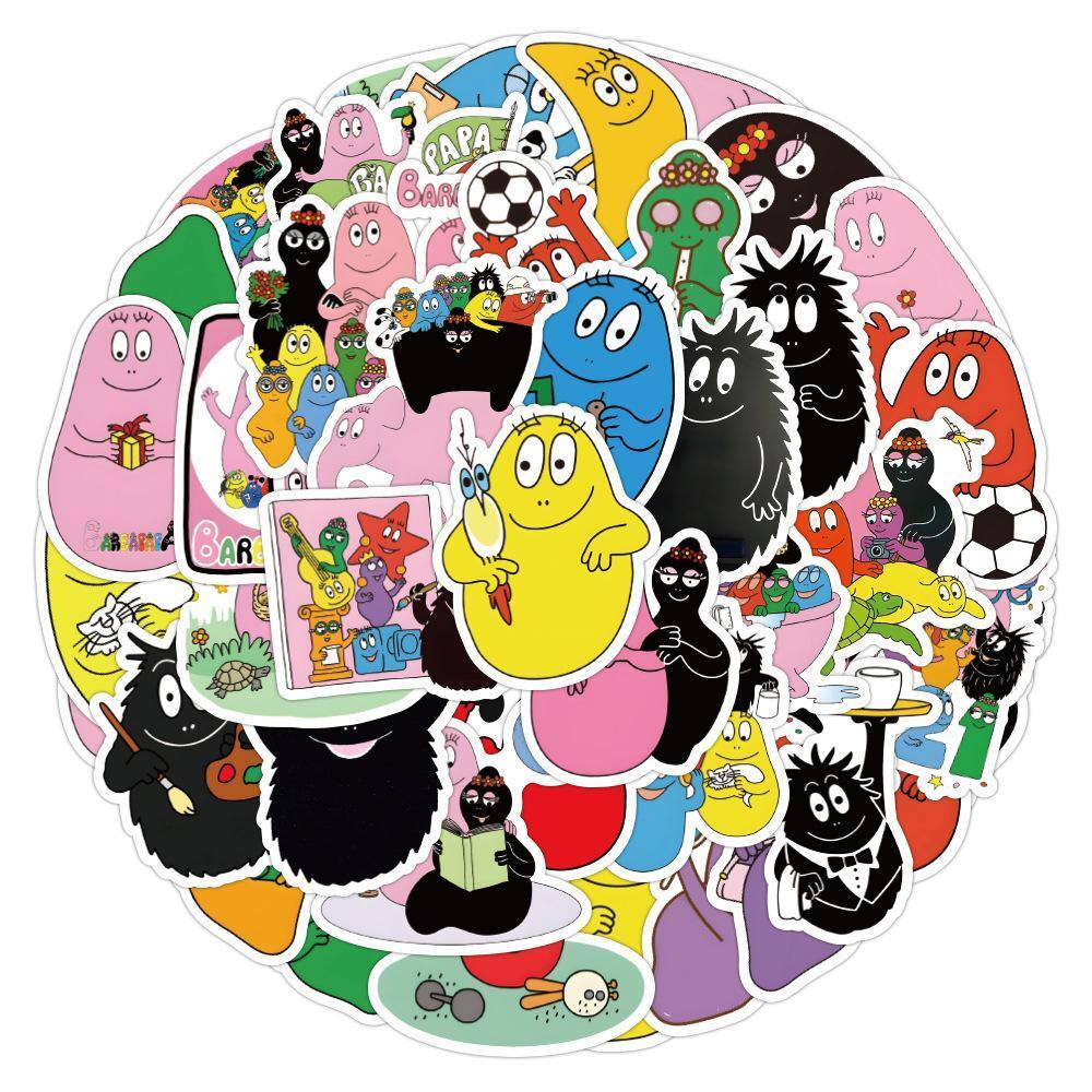 バーバパパ ステッカー 52枚セット BARBAPAPA 絵本 海外 児童文学 児童書 子供 幼児 アニメ キャラクター PVC 防水 シールの画像7