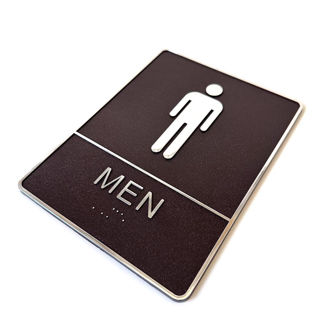 トイレ サインプレート 15cm×21cm TOILET MEN 標識 DIY 看板 男性