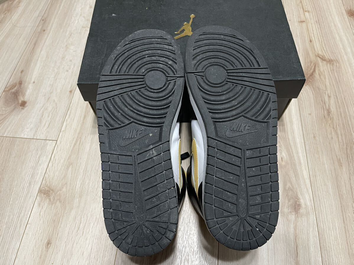 美品　Nike Air Jordan 1 ジョーダン1 Mid White/Pollen-Black NIKE ナイキ AIR JORDAN スニーカー 28.5cm 