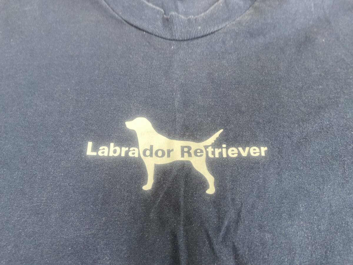 在★Labrador Retriever ラブラドールリトリーバー Tシャツ 半袖 ネイビー 綿100％ サイズL_画像10