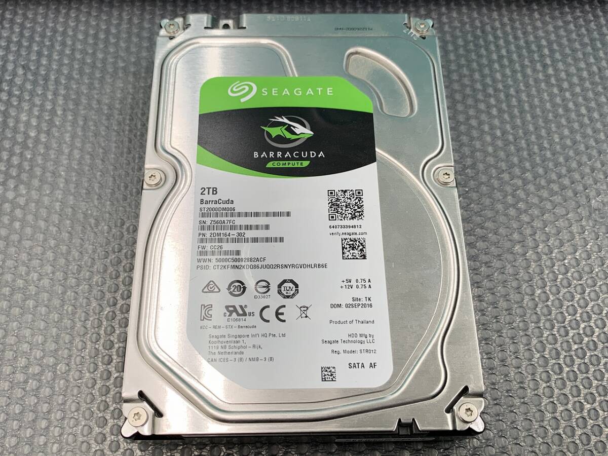 ☆14003 SEAGATE BARRACUDA COMPUTE 2TB ST2000DM006 SATA HDD☆_画像1