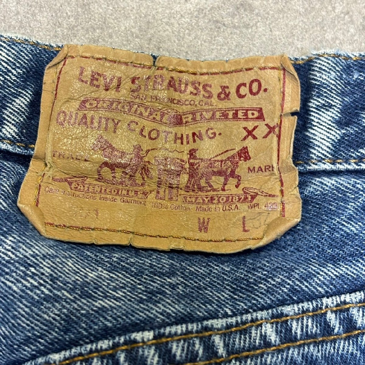 USA made 80 period Levi\'s 501 Vintage Denim 34×34 stamp 532 MADE IN USA 80s