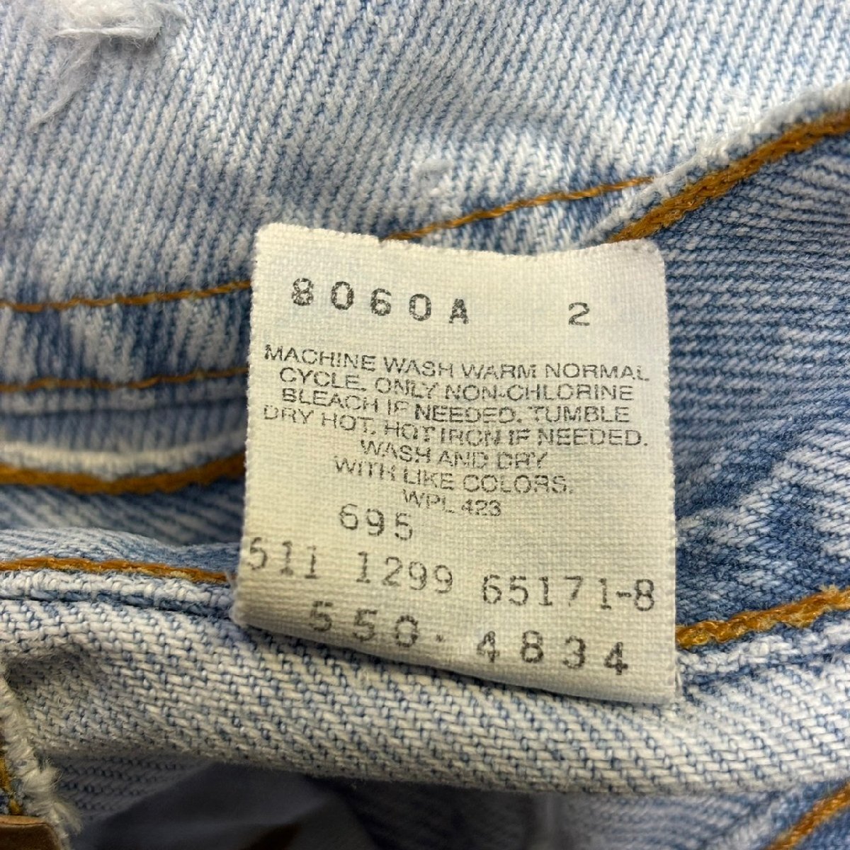 USA製 90年代 Levi's 550 ビンテージ デニム 32×32 刻印511 MADE IN USA 90s_画像6