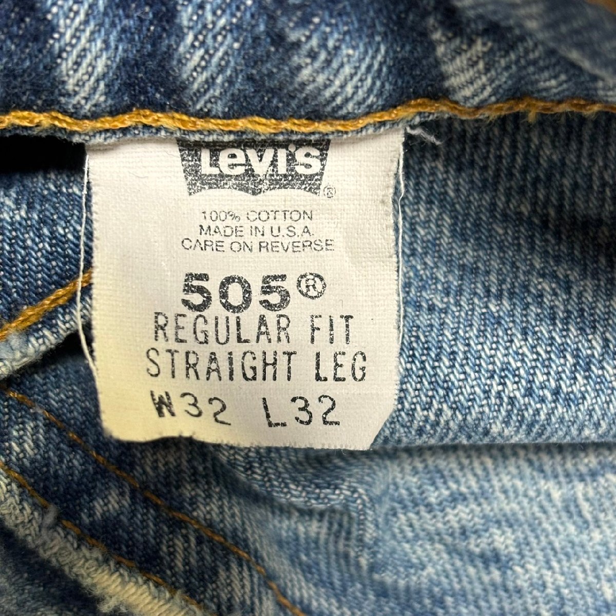 USA製 90年代 Levi's 505 ビンテージ デニム 32×32 刻印585 MADE IN USA 90s_画像5