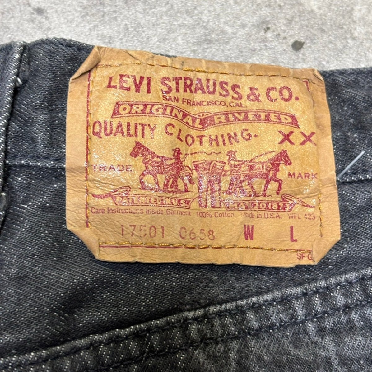 USA made 90 period Levi\'s 501 Vintage Denim 7 27 -inch corresponding stamp 544 MADE IN USA 90s. dyeing 