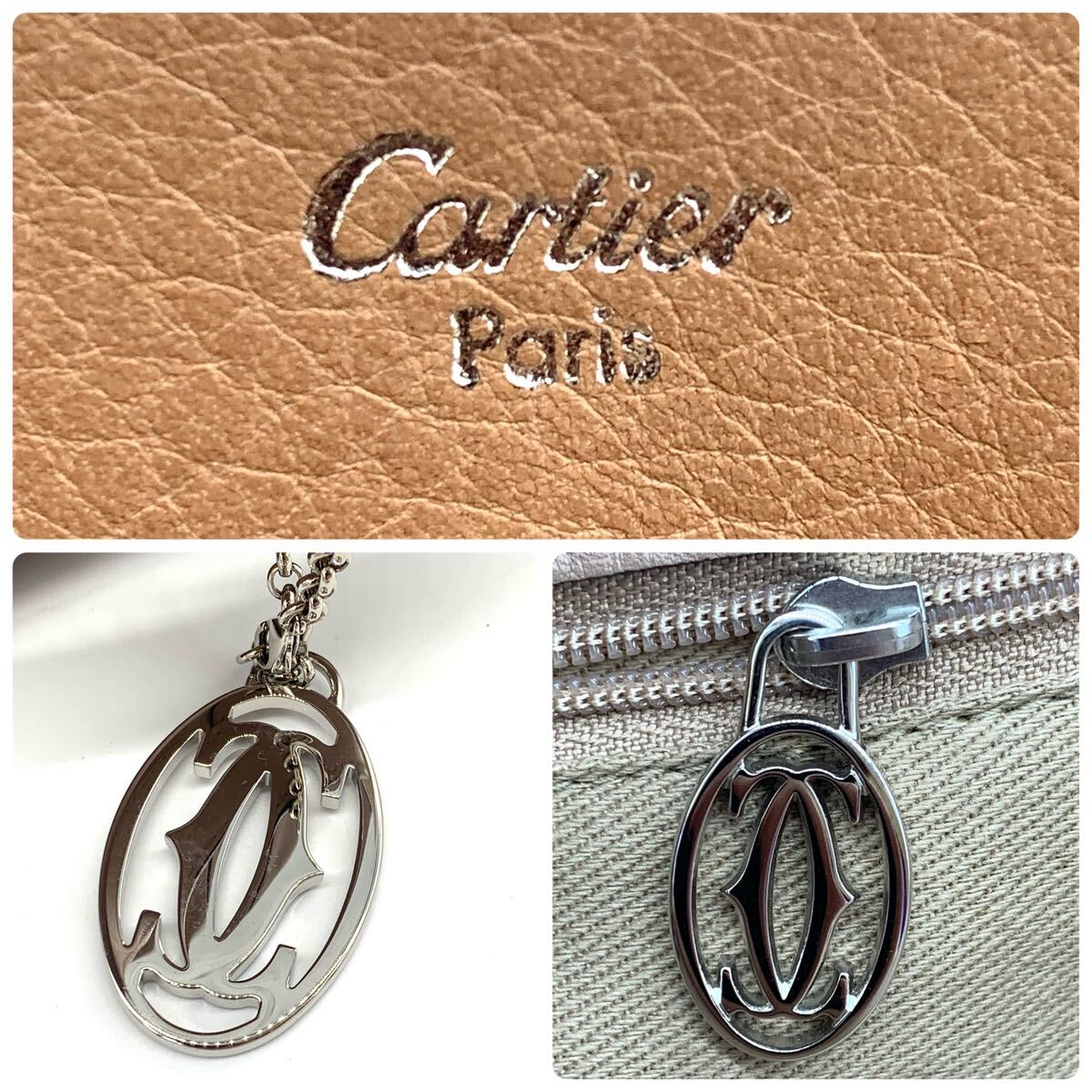 A4●極美品●Cartier カルティエ パイソン トートバッグ ショルダーバッグ レザー ビジネス マルチェロ チャーム メンズ レディース 1円_画像9