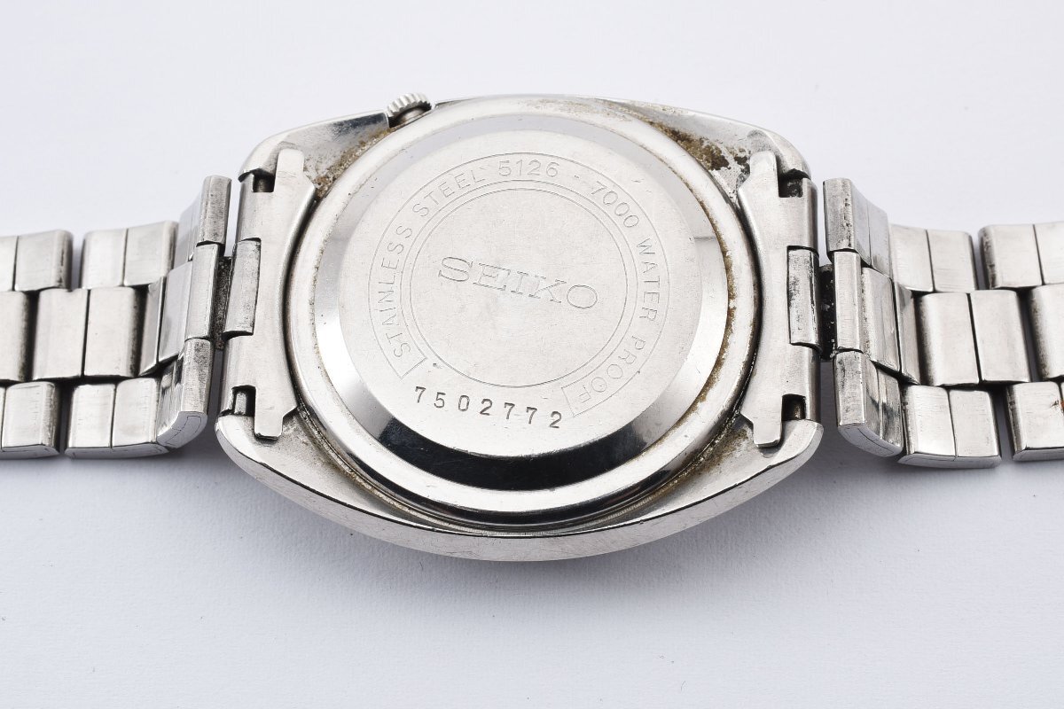 稼働品 セイコー 5 7502772 デイデイト ラウンド シルバー 自動巻き メンズ 腕時計 SEIKO_画像7