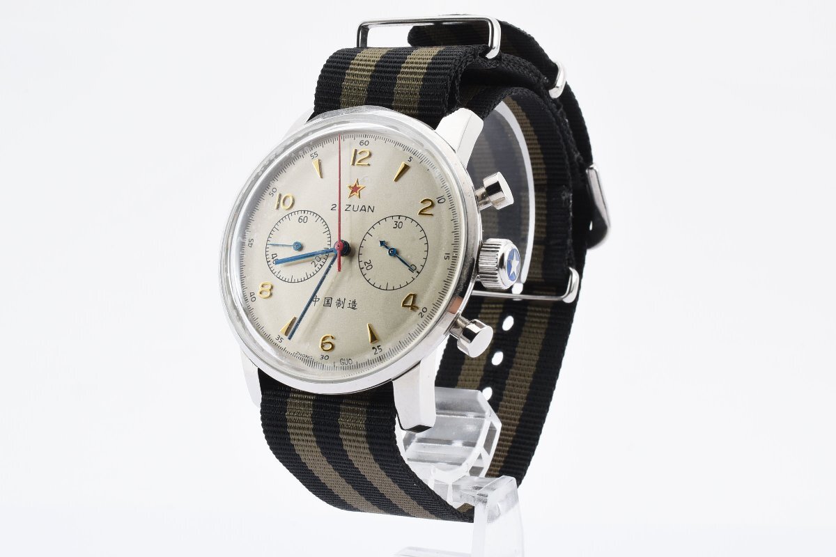 稼動品 中国空軍50周年時計 クロノグラフ 裏スケ 自動巻き メンズ 腕時計_画像2