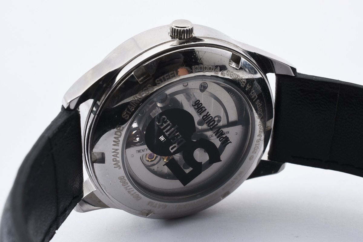 美品 箱入り 稼働品 ビートルズ来日50周年記念 ピンバッチ アップルコープリミテッド 全世界1666本限定 自動巻き メンズ 腕時計 THE BEATL_画像6