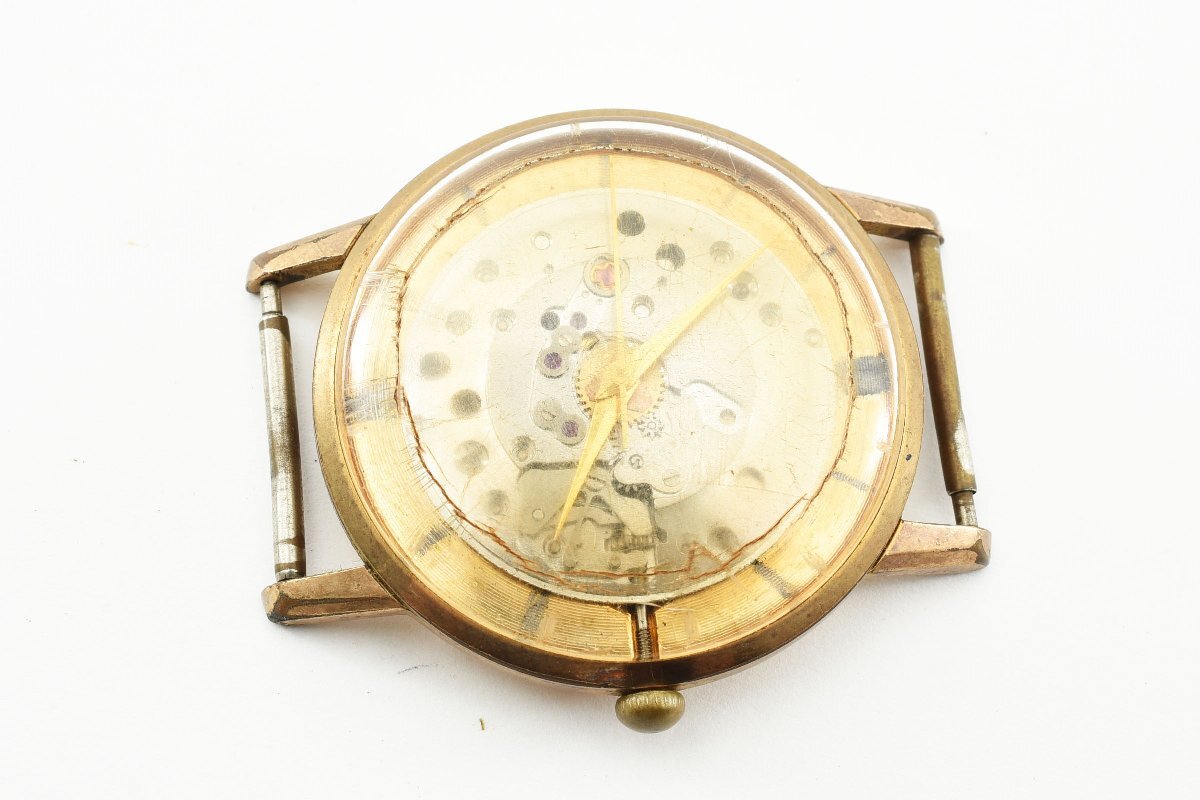 稼働品 セイコー スケルトン ラウンド ゴールド J15009 手巻き メンズ 腕時計 SEIKO_画像2