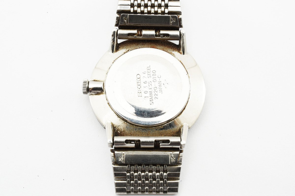 稼働品 セイコー シャリオ 2220-0180 手巻き メンズ 腕時計 SEIKO_画像8