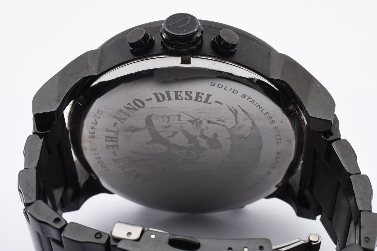  diesel DZ-7435 Date chronograph round Gold quartz men's wristwatch DIESEL