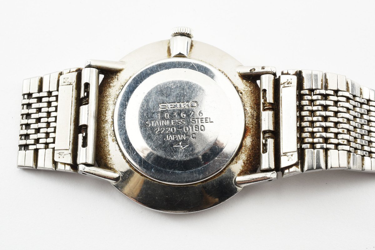 稼働品 セイコー シャリオ 2220-0180 手巻き メンズ 腕時計 SEIKO_画像5