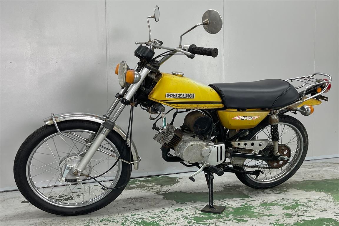  Hustler 50 selling out!1 jpy start!* starting animation have *TS50!1973 year! normal! spoke, seat re-upholstering!2 -stroke! old car! all country delivery! Fukuoka Saga 