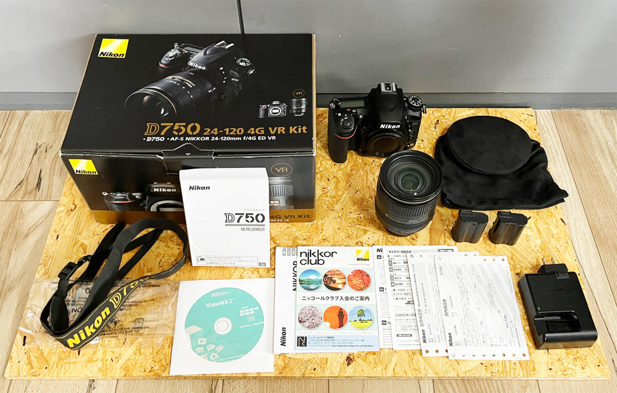 【元箱付・ワンオーナー】Nikon D750 一眼デジタルレフカメラボディ + AF-S NIKKOR 24-120mm f/4G ED VR レンズキットおまけつき【Wi-fi】の画像1
