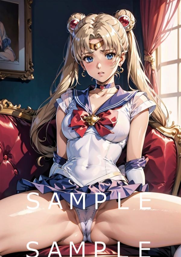 44 Sailor Moon Pretty Soldier Sailor Moon same person fan art anime game manga same person A4 illustration lustre paper A4 poster 