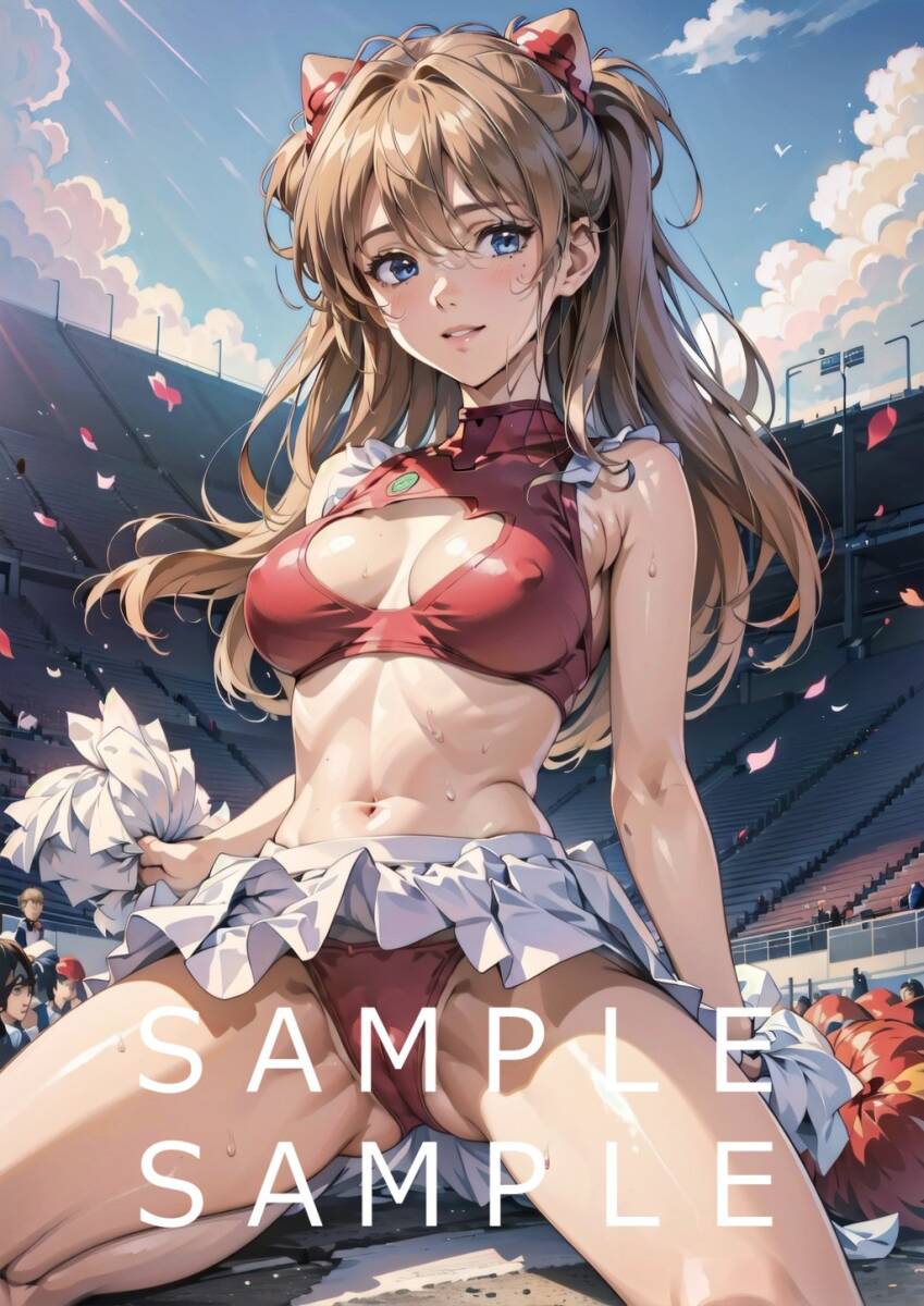 31 Neon Genesis Evangelion ..* Aska * Langley same person A4 poster illustration same person beautiful young lady fan art anime sexy 