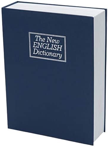 辞書型 金庫 【ネイビー】 コンパクト 辞書型 隠し金庫 セーフティーボックス キーロック 防犯 鍵付き 小型 おしゃれ 区分60S LB-271-NB_画像2