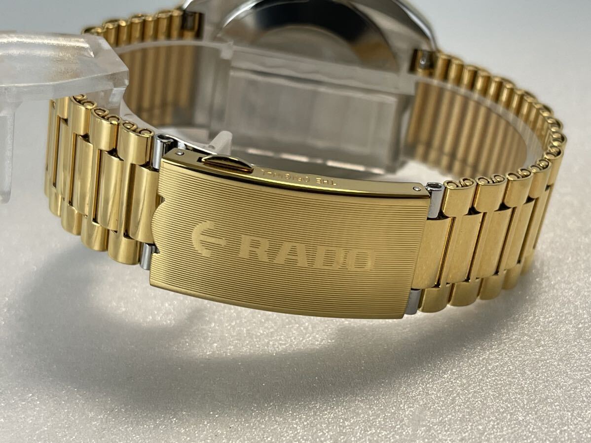 [1 иен старт ] работа товар превосходный товар Rado большой астер камень имеется Gold дата самозаводящиеся часы мужские наручные часы RADO