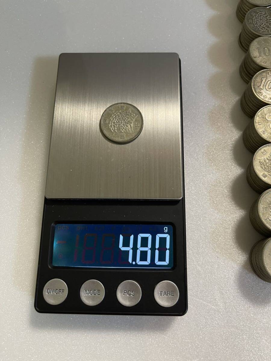 【1円スタート】銀貨 稲100円 計1,000枚 日本 約22.6mm 約4.8g 銀600/銅300/亜鉛100 古銭 硬貨 記念硬貨 貨幣 総重量約4,800g 合計10万円分_画像6