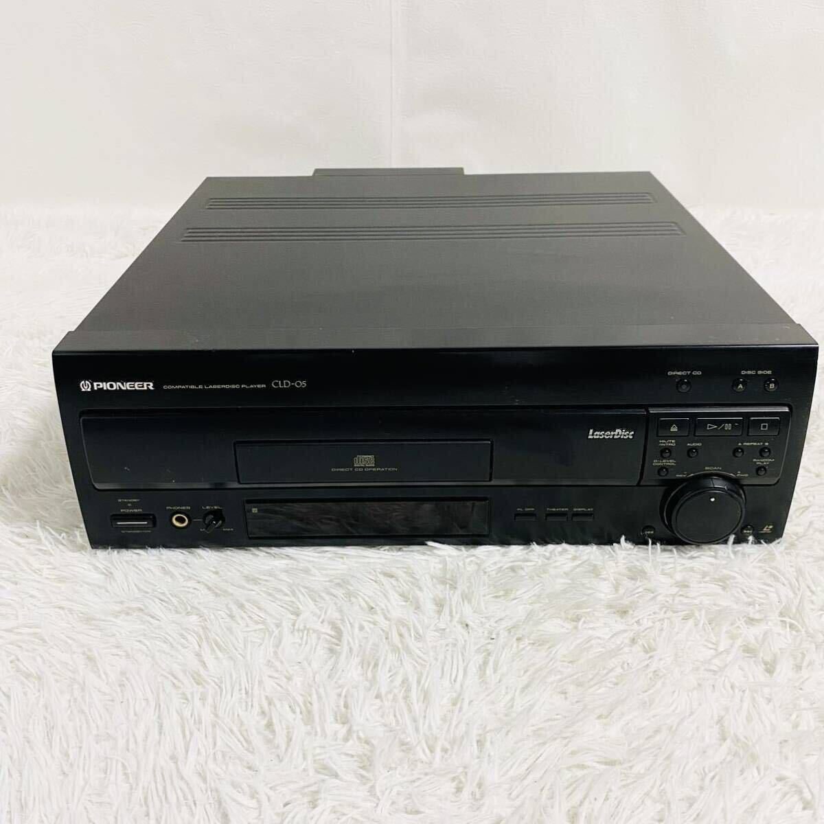 [ Junk ] Pioneer Pioneer CD/LD navy blue pie bru player CLD-05 electrification verification only 