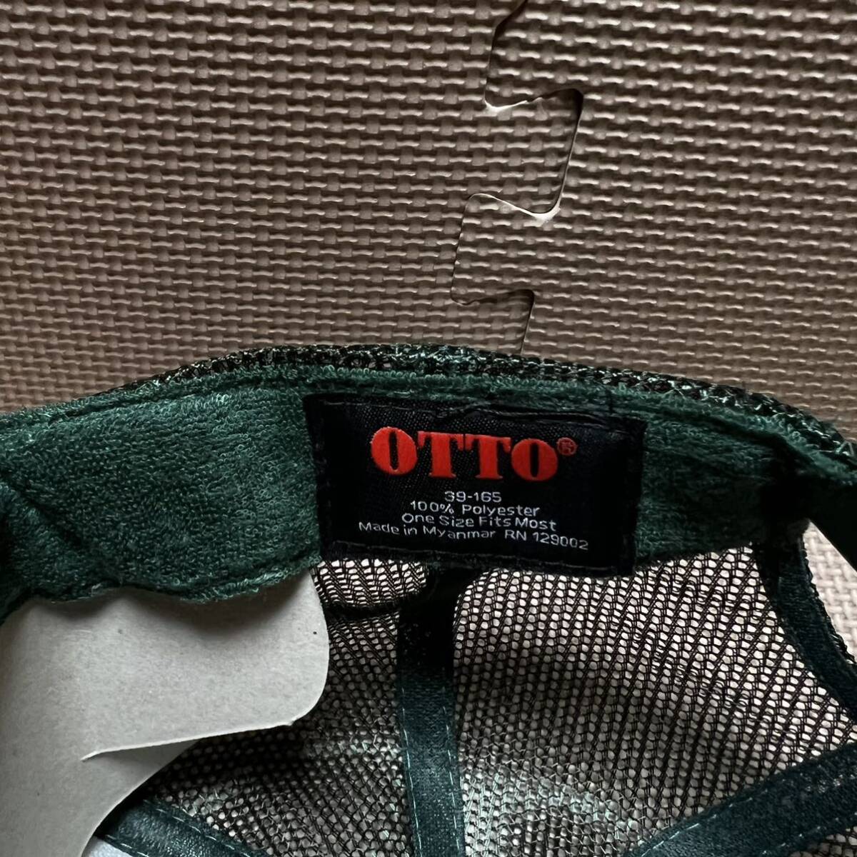 新品未使用 OTTO メッシュキャップのダークグリーン_画像4