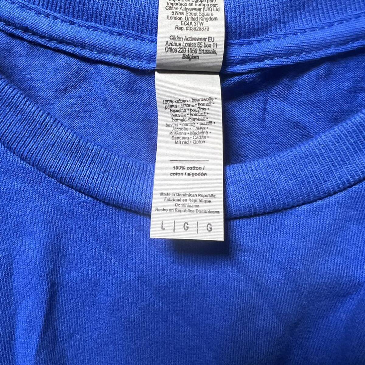 新品未使用 GILDAN ギルダン 半袖Tシャツ ポケット付き ロイヤルブルー 青 L